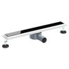 vidaXL Duschavlopp med glaslock och 360&deg; Sifon Svart 60 cm