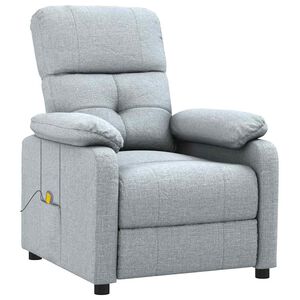 vidaXL Massagef&aring;t&ouml;lj ljusgr&aring; tyg