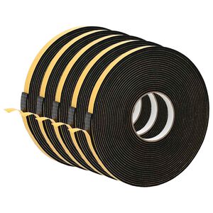 vidaXL Sj&auml;lvh&auml;ftande skumtape 5 st Svart 15mm x 10m CR skum