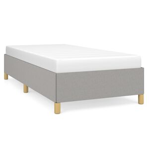 vidaXL S&auml;ngram utan madrass ljusgr&aring; 90x200 cm tyg