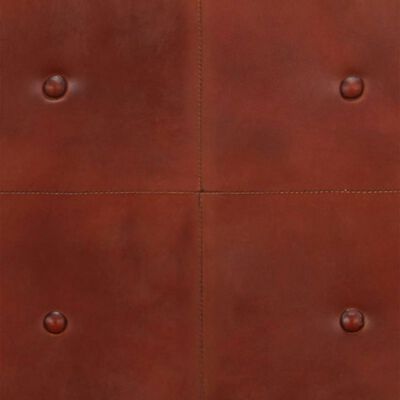 vidaXL 2-sitssoffa brun äkta läder