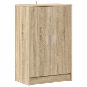 vidaXL Skosk&aring;p sonoma-ek 60x35x92 cm konstruerat tr&auml;