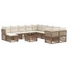 vidaXL Tr&auml;dg&aring;rdsoffset 12 pcs Beige konstrotting