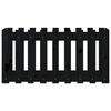 vidaXL Odlingsl&aring;da med staket-design svart 100x50x50 cm massiv furu