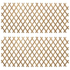vidaXL Utvikbar spalj&eacute; st&auml;ngsel 2 pcs Ljusbrun 100 x 105 cm Bambu