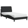 vidaXL Bed with Mattress Black 100x200 cm Velvet