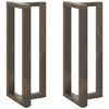 vidaXL Barbordsben T-formade 2 st svarta 40x35x(100-101) cm st&aring;l