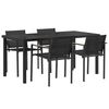 vidaXL Utem&ouml;belset 5 pcs Svart och Anthracit Textilene
