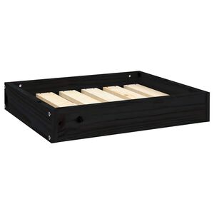 vidaXL Hundb&auml;dd svart 51,5x44x9 cm massiv furu