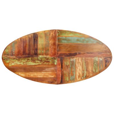 vidaXL Matbord ovalt 200x100x75 cm massivt återvunnet trä
