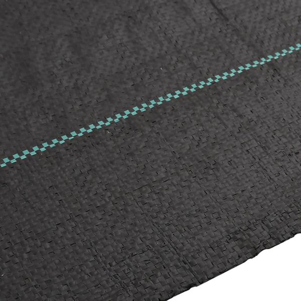 vidaXL Ogräsmatta svart 1x25 m PP