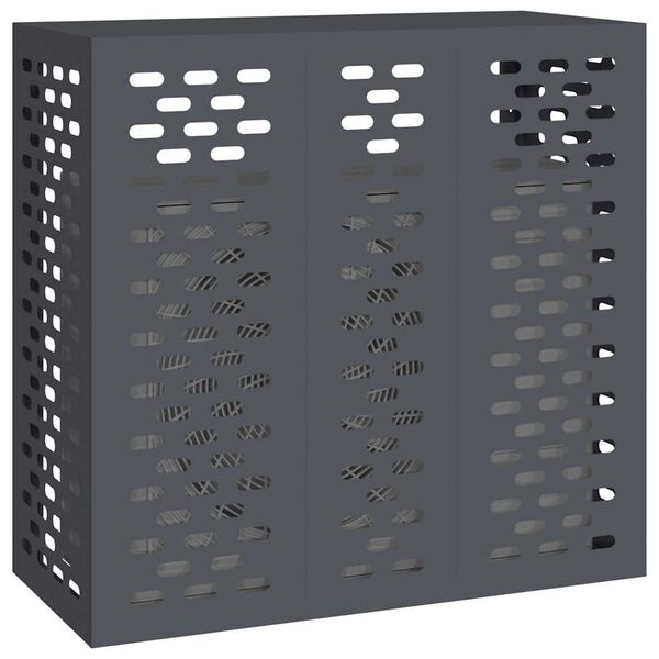 vidaXL Täckning för Luftkonditionering Antracit 110 x 50 x 105 cm Stål