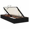 vidaXL F&ouml;rvaringss&auml;ng med LED med madrass Svart 90 x 200 cm tyg