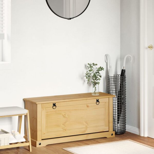 vidaXL Skosk&aring;p Corona 99x32x85 cm massiv furu