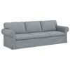 vidaXL Soffa Ljusgr&aring; 245 x 82 x 80 cm tyg