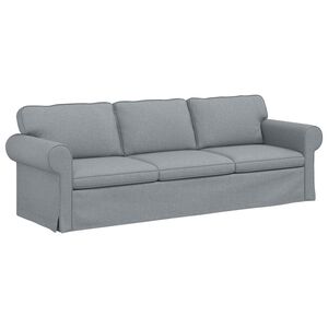 vidaXL Soffa Ljusgr&aring; 245 x 82 x 80 cm tyg