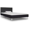 vidaXL S&auml;ngram utan madrass svart tyg 90x200 cm