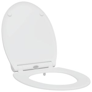 vidaXL Toalettstol Vit 45,5 x 37,5 x 3,8 cm Duroplast