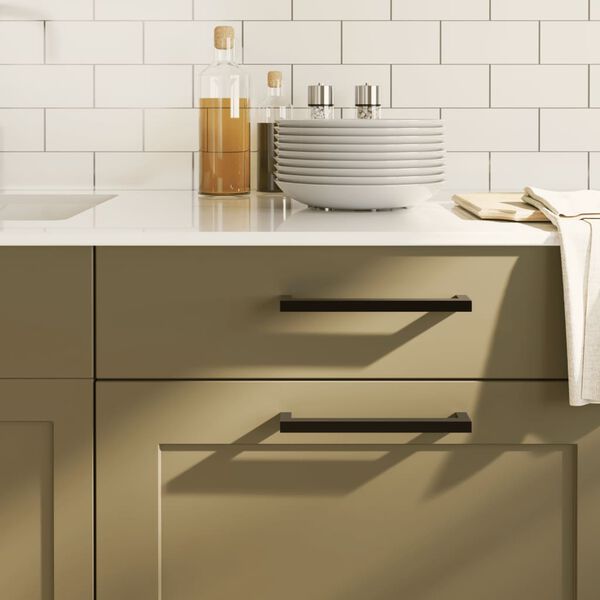 vidaXL Sk&aring;phandtag 5 st svart 192 mm rostfritt st&aring;l