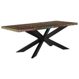 vidaXL Matbord 180x90x76 cm massivt &aring;tervunnet tr&auml;