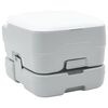 vidaXL Campingtoalett Gr&aring; och Vit 41,5 x 36,5 x 30 cm polyeten