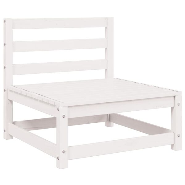 vidaXL Loungegrupp 3 delar vit massiv furu