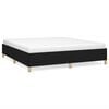 vidaXL Boxspring-s&auml;ngram svart 160x200 cm tyg
