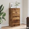 vidaXL Skänk med 6 lådor åldrat trä 50x34x96 cm konstruerat trä