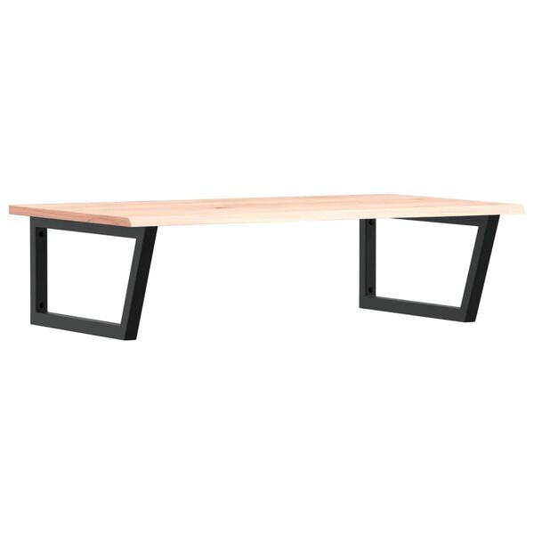 vidaXL V&auml;ggmonterad handfatshylla st&aring;l och massiv ek