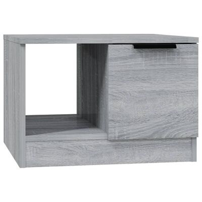 vidaXL Soffbord grå sonoma-ek 50x50x36 cm konstruerat trä
