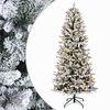 vidaXL Plast Hingad Julgran 150 cm 150 LED-lampor Varmvit PVC och PE