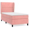 vidaXL Rams&auml;ng med madrass rosa 80x200 cm sammet
