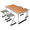 Redcliffs Hopf&auml;llbart campingbord med 4 stolar 120x60x70 cm brun
