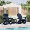 vidaXL Adirondack Gungstolar 2 pcs Marinblå HDPE