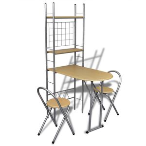 F&auml;llbart frukost bar set med 2 stolar