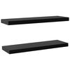 vidaXL Sv&auml;vande v&auml;gghyllor 2 st svart 100x20x3,8 cm
