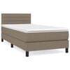 vidaXL Rams&auml;ng med madrass taupe 80x200 cm tyg