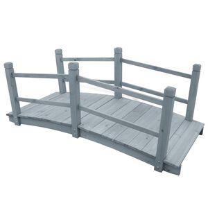 vidaXL Tr&auml;dg&aring;rdsbro gr&aring; 140x60x56 cm massivt grantr&auml;