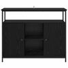 vidaXL Sideboard Svart Ek 100 x 35 x 80 cm Konstruerat tr&auml;