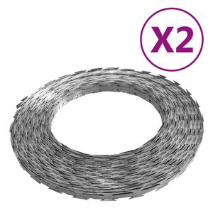 vidaXL BTO-22 Taggtr&aring;d 2 st 100 m st&aring;l