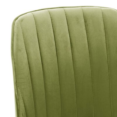 vidaXL Snurrbara matstolar 2 st ljusgrön sammet