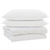 vidaXL Dunt&auml;cke med kudde 3 st Vit Mikrofiber