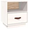 vidaXL S&auml;ngbord vit 40x34x45 cm massivt furutr&auml;