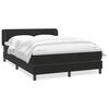 vidaXL Rams&auml;ng med madrass svart 160x210 cm sammet