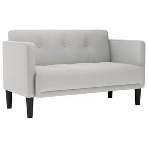 vidaXL Loveseat soffa molngr&aring; 111 cm tyg