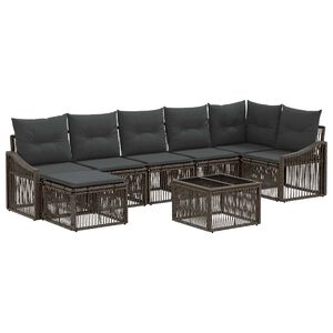 vidaXL Tr&auml;dg&aring;rdsoffset Justerbar 8 pcs Gr&aring; konstrotting