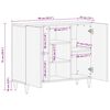 vidaXL Sideboard med hylla Brun 90 x 33 x 75 cm Massivt mangotr&auml;