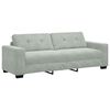 vidaXL 3-sitssoffa ljusgr&aring; 220x78x80 cm sammet
