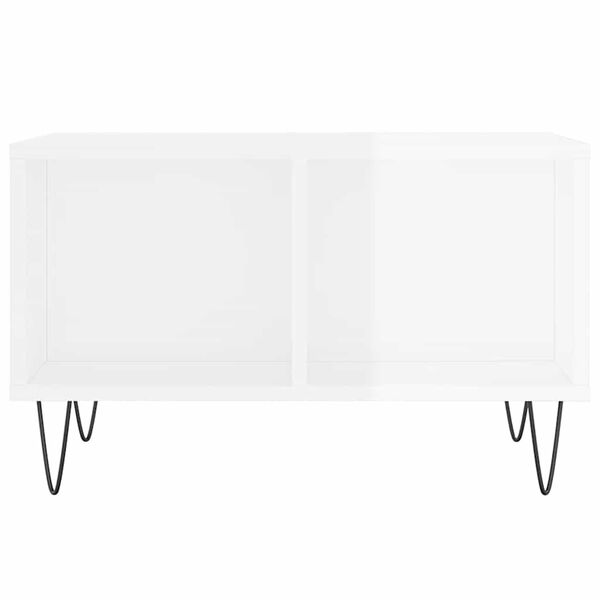 vidaXL Soffbord vit h&ouml;gglans 60x50x36,5 cm konstruerat tr&auml;