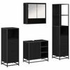 vidaXL Badrumsm&ouml;belset 4 st Svart Ek 65 x 33 x 60 cm Konstruerat tr&auml;